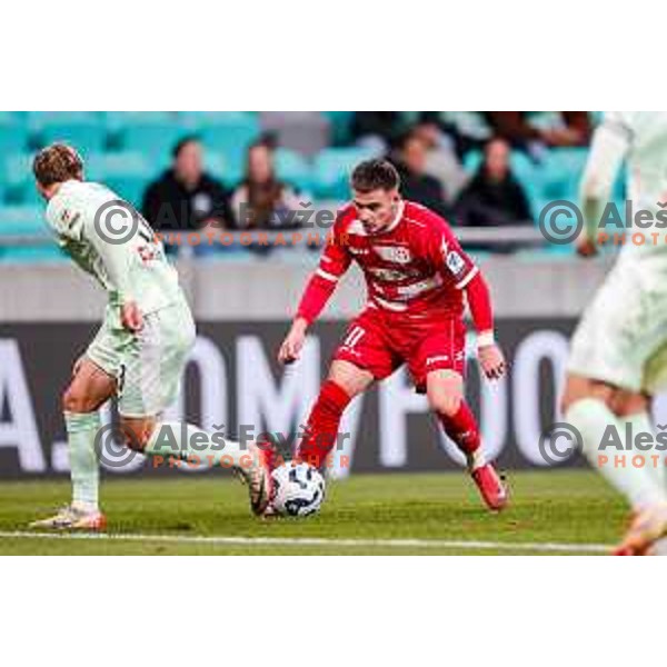 Behar Feta in action during Prva liga Telemach 2025/2026 football match between Olimpija and Aluminij in SRC Stozice, Ljubljana, Slovenia on October 3, 2025