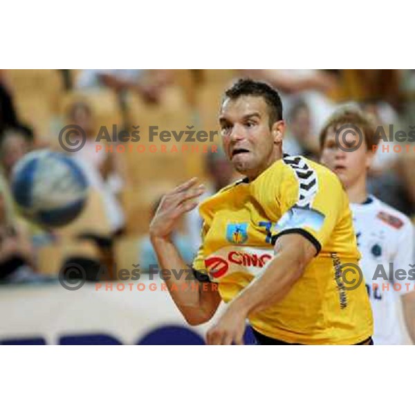 Brumen at handball match Cimos Koper- Trimo Trebnje in the final of slovenian Supercup, played in Bonifika, Koper 6.9.2008. Cimos Koper won 37:26 