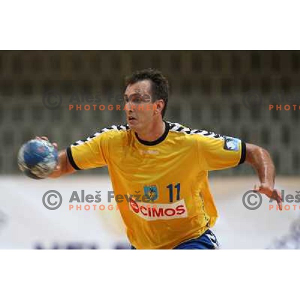 Mrvaljevic at handball match Cimos Koper- Trimo Trebnje in the final of slovenian Supercup, played in Bonifika, Koper 6.9.2008. Cimos Koper won 37:26 