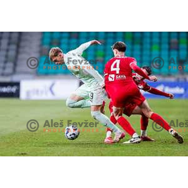 Dino Kojic in action during Prva liga Telemach 2025/2026 football match between Olimpija and Aluminij in SRC Stozice, Ljubljana, Slovenia on October 3, 2025