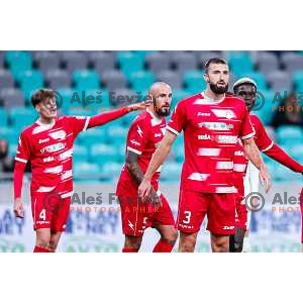 Aleksandar Zeljkovic in action during Prva liga Telemach 2025/2026 football match between Olimpija and Aluminij in SRC Stozice, Ljubljana, Slovenia on October 3, 2025