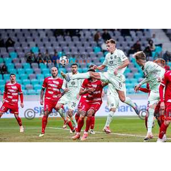 Ivan Durdov in action during Prva liga Telemach 2025/2026 football match between Olimpija and Aluminij in SRC Stozice, Ljubljana, Slovenia on October 3, 2025