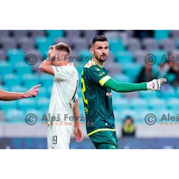 Matjaz Rozman in action during Prva liga Telemach 2025/2026 football match between Olimpija and Aluminij in SRC Stozice, Ljubljana, Slovenia on October 3, 2025