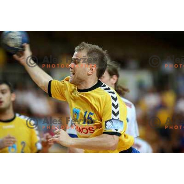 Poklar at handball match Cimos Koper- Trimo Trebnje in the final of slovenian Supercup, played in Bonifika, Koper 6.9.2008. Cimos Koper won 37:26 