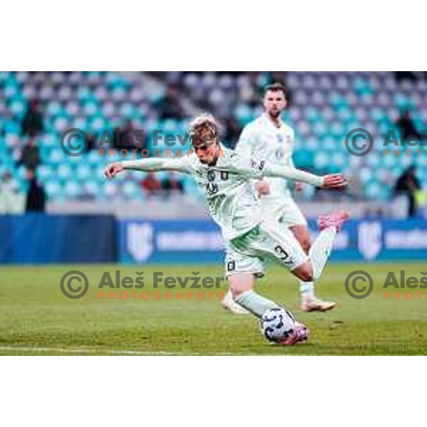Jost Urbancic in action during Prva liga Telemach 2025/2026 football match between Olimpija and Aluminij in SRC Stozice, Ljubljana, Slovenia on October 3, 2025