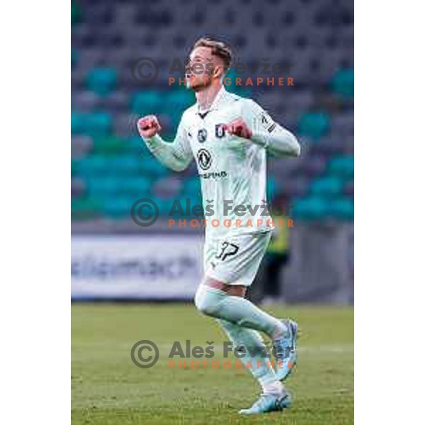 Lucas Pedro in action during Prva liga Telemach 2025/2026 football match between Olimpija and Aluminij in SRC Stozice, Ljubljana, Slovenia on October 3, 2025