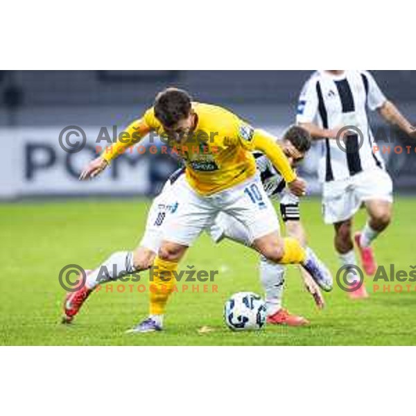 in action during Prva liga Telemach 2025/26 football match between NK Mura and NK Bravo in Fazanerija, Murska Sobota, Slovenia on October 4, 2025. Photo: Jure Banfi