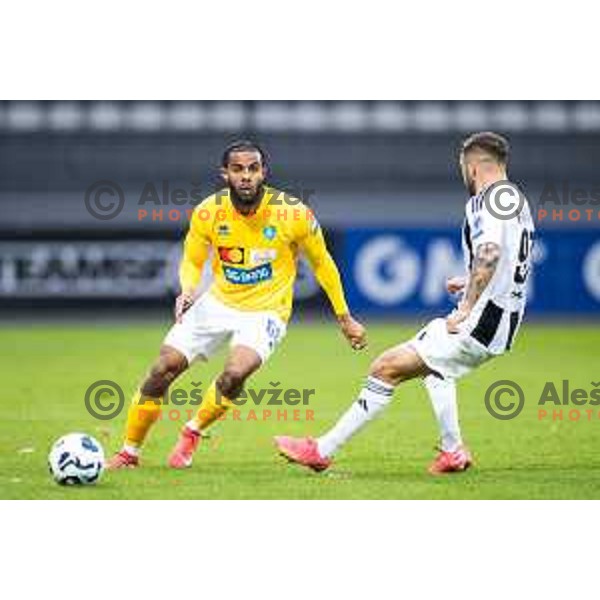 Marwann Nzuzi in action during Prva liga Telemach 2025/26 football match between NK Mura and NK Bravo in Fazanerija, Murska Sobota, Slovenia on October 4, 2025. Photo: Jure Banfi