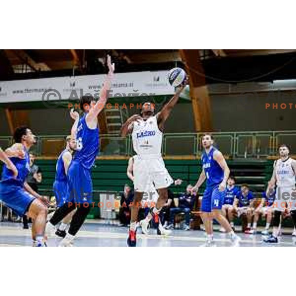 Nigel Scantlebury in action during OTP Bank League 2025/2026 basketball match between Lasko and Rogaska in Tri Lilije Hall, Lasko, Slovenia on October 4, 2025