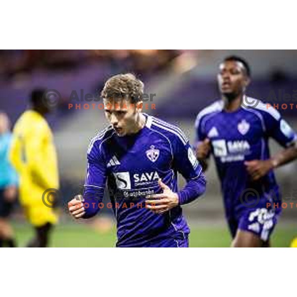 Jan Repas celebrates goal during Prva liga Telemach 2025/26 football match between NK Maribor and NK Domzale in Ljudski vrt, Maribor, Slovenia on October 4, 2025. Photo: Jure Banfi