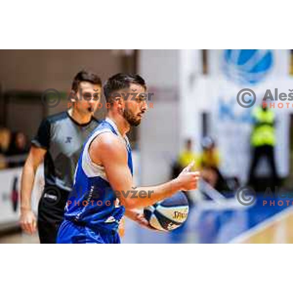 Nal Belko in action during OTP Bank League 2025/2026 basketball match between Hopsi Polzela and Sentjur in Polzela, Slovenia on October 4, 2025 