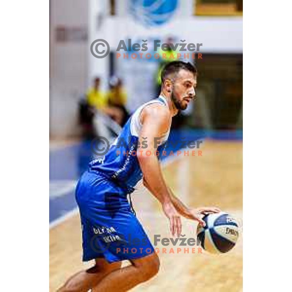 Nal Belko in action during OTP Bank League 2025/2026 basketball match between Hopsi Polzela and Sentjur in Polzela, Slovenia on October 4, 2025 