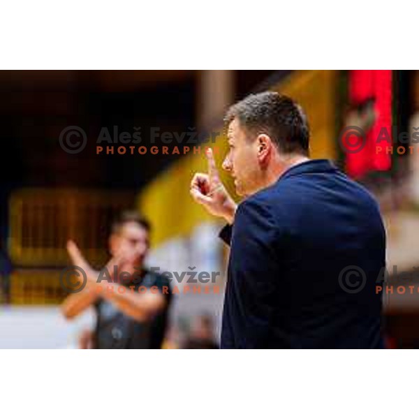 Andrej Podvrsnik, head coach of Sentjur during OTP Bank League 2025/2026 basketball match between Hopsi Polzela and Sentjur in Polzela, Slovenia on October 4, 2025