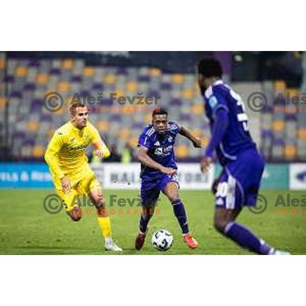 Isaac Tshipamba in action during Prva liga Telemach 2025/26 football match between NK Maribor and NK Domzale in Ljudski vrt, Maribor, Slovenia on October 4, 2025. Photo: Jure Banfi