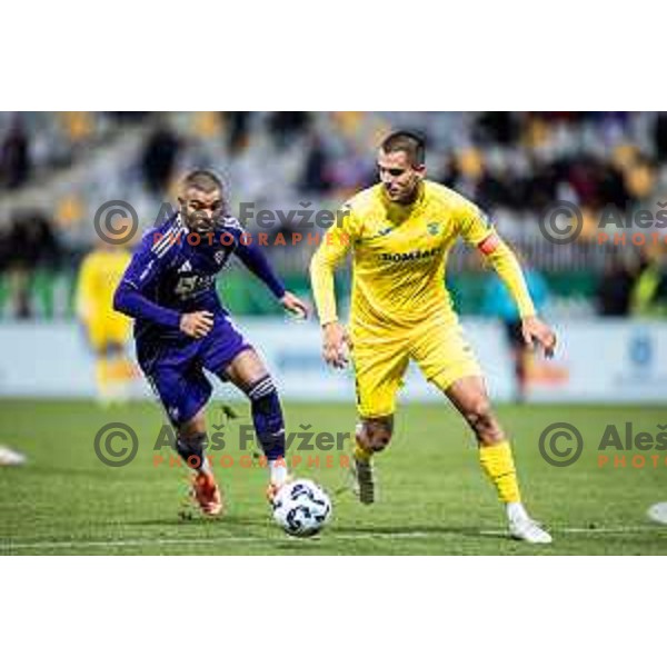 in action during Prva liga Telemach 2025/26 football match between NK Maribor and NK Domzale in Ljudski vrt, Maribor, Slovenia on October 4, 2025. Photo: Jure Banfi
