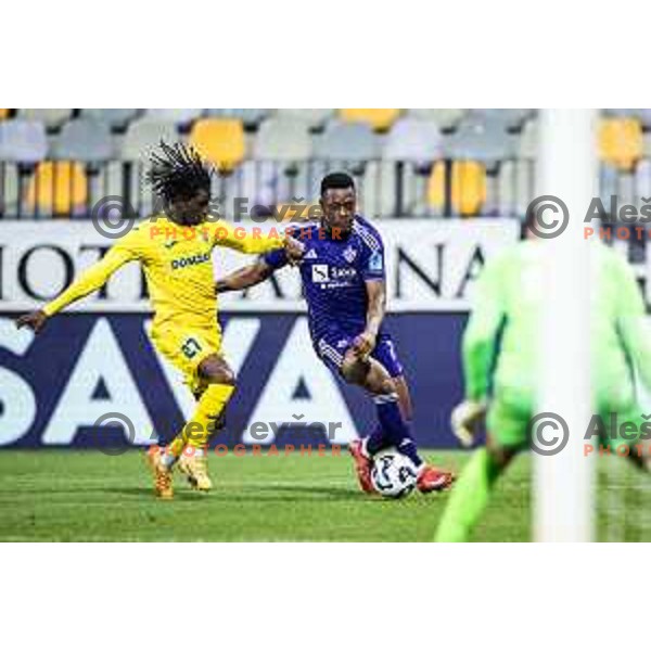 in action during Prva liga Telemach 2025/26 football match between NK Maribor and NK Domzale in Ljudski vrt, Maribor, Slovenia on October 4, 2025. Photo: Jure Banfi