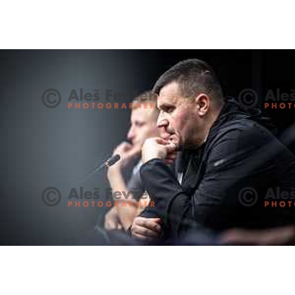 Feda Dudic, head coach of NK Maribor at the press conference after Prva liga Telemach 2025/26 football match between NK Maribor and NK Domzale in Ljudski vrt, Maribor, Slovenia on October 4, 2025. Photo: Jure Banfi