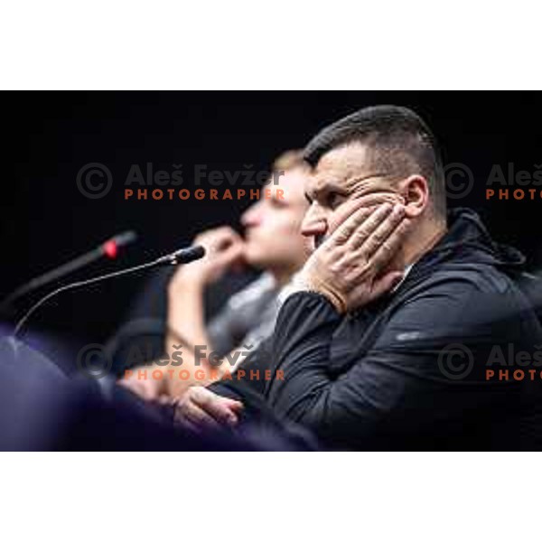 Feda Dudic, head coach of NK Maribor at the press conference after Prva liga Telemach 2025/26 football match between NK Maribor and NK Domzale in Ljudski vrt, Maribor, Slovenia on October 4, 2025. Photo: Jure Banfi