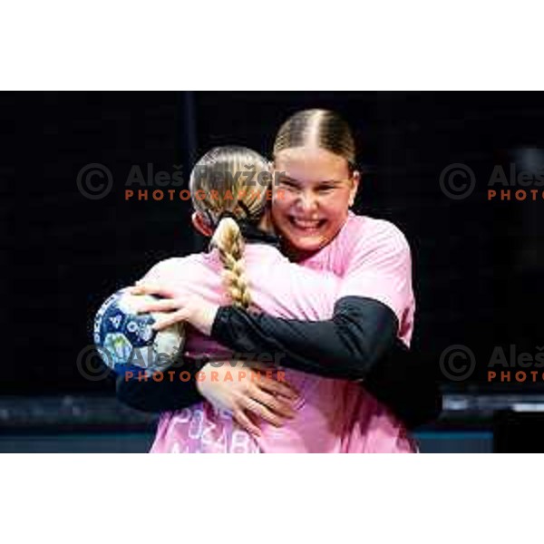 Philomena Egger of Krim Mercator prior to EHF Women’s Champions League 2025/2026 handball match between Krim OTP Group Mercator (SLO) and Ferencvaros TC-Rail Cargo Hungaria (HU) in Ljubljana, Slovenia on October 5, 2025. Photo: Filip Barbalic