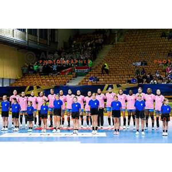 Krim Mercator prior to EHF Women’s Champions League 2025/2026 handball match between Krim OTP Group Mercator (SLO) and Ferencvaros TC-Rail Cargo Hungaria (HU) in Ljubljana, Slovenia on October 5, 2025. Photo: Filip Barbalic