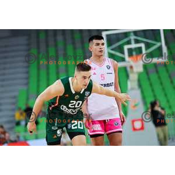 Savo Drezgic of Mega Superbet in action during ABA League 2025/2026 basketball match between Cedevita Olimpija (SLO) and Mega Superbet (SRB) in SRC Stozice, Ljubljana, Slovenia on October 5, 2025. Photo: Filip Barbalic