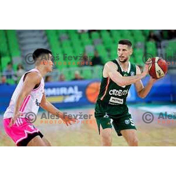 Aleksej Nikolic of Cedevita Olimpija in action during ABA League 2025/2026 basketball match between Cedevita Olimpija (SLO) and Mega Superbet (SRB) in SRC Stozice, Ljubljana, Slovenia on October 5, 2025. Photo: Filip Barbalic