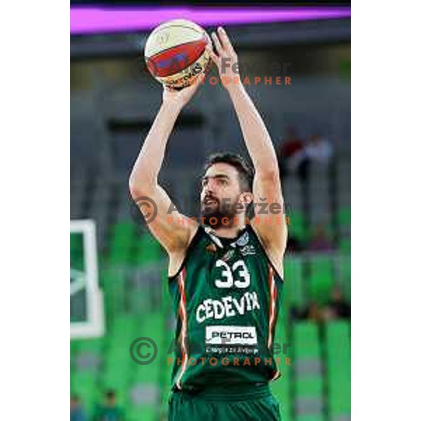 Nikolaos Chougkaz of Cedevita Olimpija in action during ABA League 2025/2026 basketball match between Cedevita Olimpija (SLO) and Mega Superbet (SRB) in SRC Stozice, Ljubljana, Slovenia on October 5, 2025. Photo: Filip Barbalic