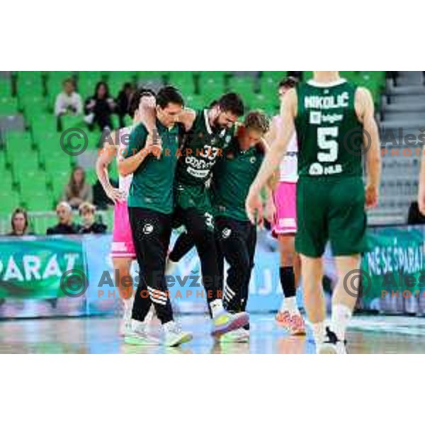 Nikolaos Chougkaz of Cedevita Olimpija in action during ABA League 2025/2026 basketball match between Cedevita Olimpija (SLO) and Mega Superbet (SRB) in SRC Stozice, Ljubljana, Slovenia on October 5, 2025. Photo: Filip Barbalic