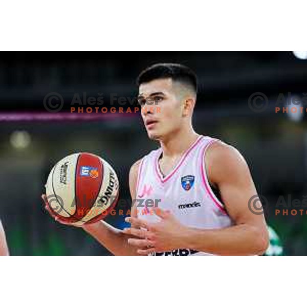 Savo Drezgic of Mega Superbet in action during ABA League 2025/2026 basketball match between Cedevita Olimpija (SLO) and Mega Superbet (SRB) in SRC Stozice, Ljubljana, Slovenia on October 5, 2025. Photo: Filip Barbalic