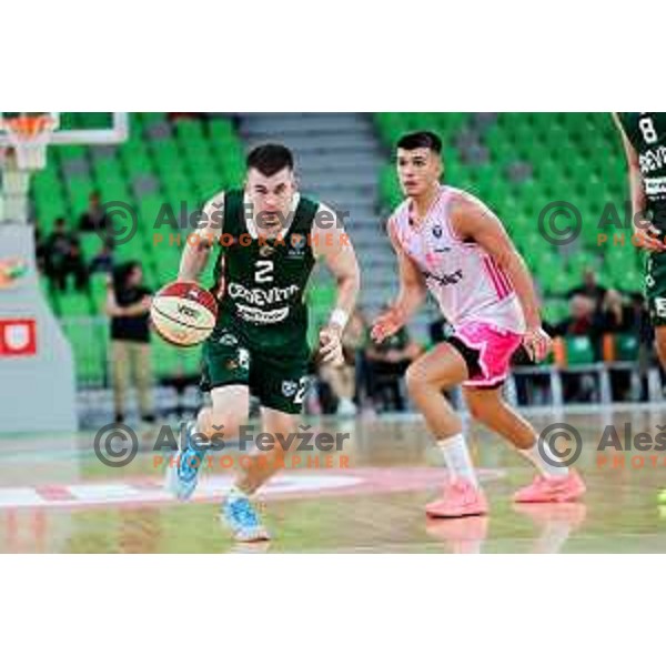 Joseph Girard III of Cedevita Olimpija in action during ABA League 2025/2026 basketball match between Cedevita Olimpija (SLO) and Mega Superbet (SRB) in SRC Stozice, Ljubljana, Slovenia on October 5, 2025. Photo: Filip Barbalic