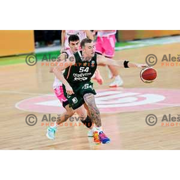 Thomas Kennedy of Cedevita Olimpija in action during ABA League 2025/2026 basketball match between Cedevita Olimpija (SLO) and Mega Superbet (SRB) in SRC Stozice, Ljubljana, Slovenia on October 5, 2025. Photo: Filip Barbalic