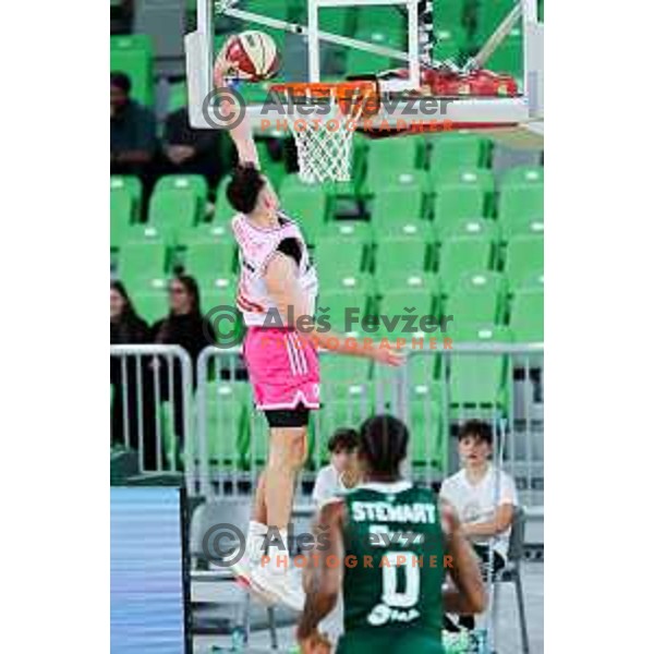 Urban Kroflic of Mega Superbet in action during ABA League 2025/2026 basketball match between Cedevita Olimpija (SLO) and Mega Superbet (SRB) in SRC Stozice, Ljubljana, Slovenia on October 5, 2025. Photo: Filip Barbalic