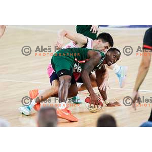 Umoja Gibson of Cedevita Olimpija in action during ABA League 2025/2026 basketball match between Cedevita Olimpija (SLO) and Mega Superbet (SRB) in SRC Stozice, Ljubljana, Slovenia on October 5, 2025. Photo: Filip Barbalic