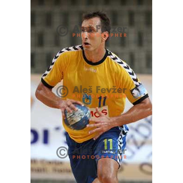 Mrvaljevic at handball match Cimos Koper- Trimo Trebnje in the final of slovenian Supercup, played in Bonifika, Koper 6.9.2008. Cimos Koper won 37:26 