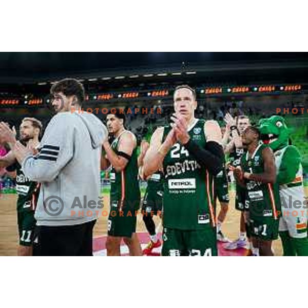 David Skara of Cedevita Olimpija after ABA League 2025/2026 basketball match between Cedevita Olimpija (SLO) and Mega Superbet (SRB) in SRC Stozice, Ljubljana, Slovenia on October 5, 2025. Photo: Filip Barbalic