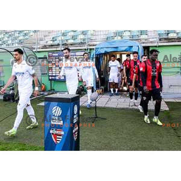 in action during Prva liga Telemach 2025/2026 football match between Primorje and Koper in Ajdovscina, Slovenia on October 5, 2025