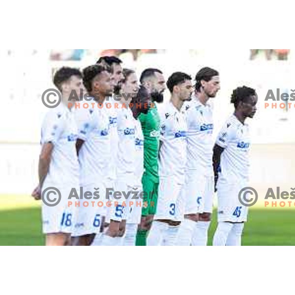 in action during Prva liga Telemach 2025/2026 football match between Primorje and Koper in Ajdovscina, Slovenia on October 5, 2025
