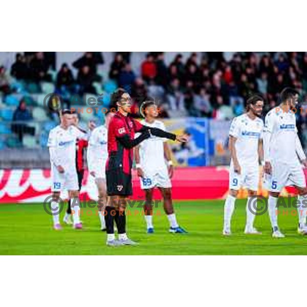 Haris Kadric of Primorje in action during Prva liga Telemach 2025/2026 football match between Primorje and Koper in Ajdovscina, Slovenia on October 5, 2025