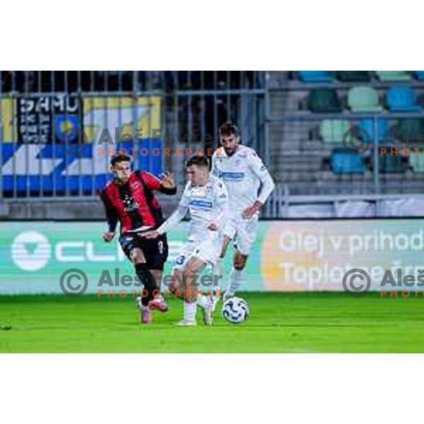 in action during Prva liga Telemach 2025/2026 football match between Primorje and Koper in Ajdovscina, Slovenia on October 5, 2025
