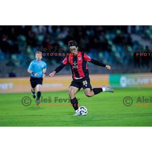 Haris Kadric of Primorje in action during Prva liga Telemach 2025/2026 football match between Primorje and Koper in Ajdovscina, Slovenia on October 5, 2025