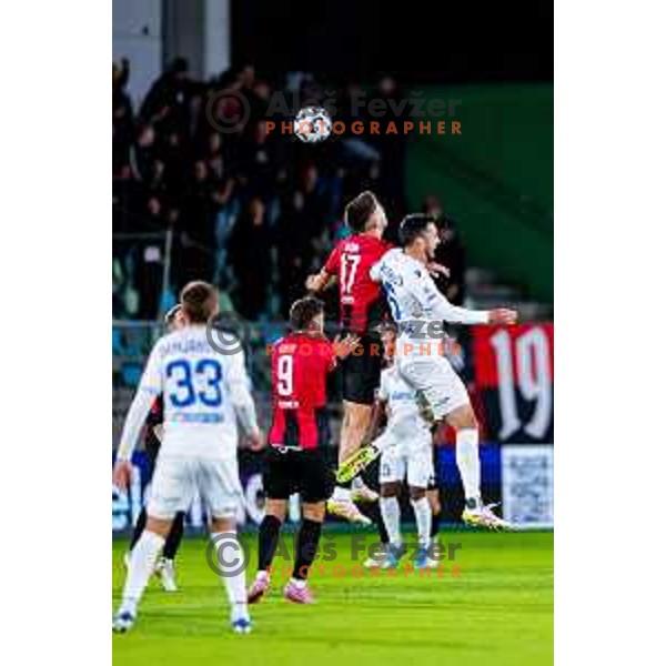 in action during Prva liga Telemach 2025/2026 football match between Primorje and Koper in Ajdovscina, Slovenia on October 5, 2025