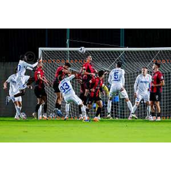 in action during Prva liga Telemach 2025/2026 football match between Primorje and Koper in Ajdovscina, Slovenia on October 5, 2025
