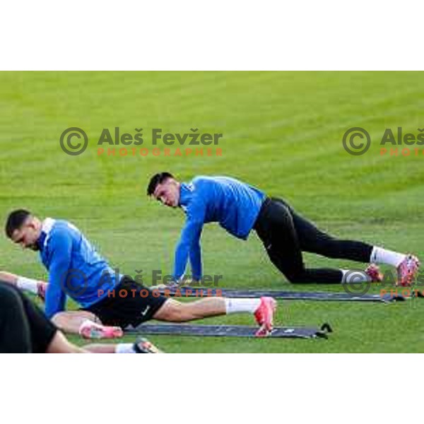 Benjamin Sesko of Slovenia Football team during practice session at NNC Brdo pri Kranju, Slovenia on October 6, 2025