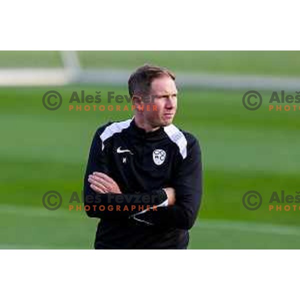 Matjaz Kek Jr., assistant head coach of Slovenia Football team during practice session at NNC Brdo pri Kranju, Slovenia on October 6, 2025