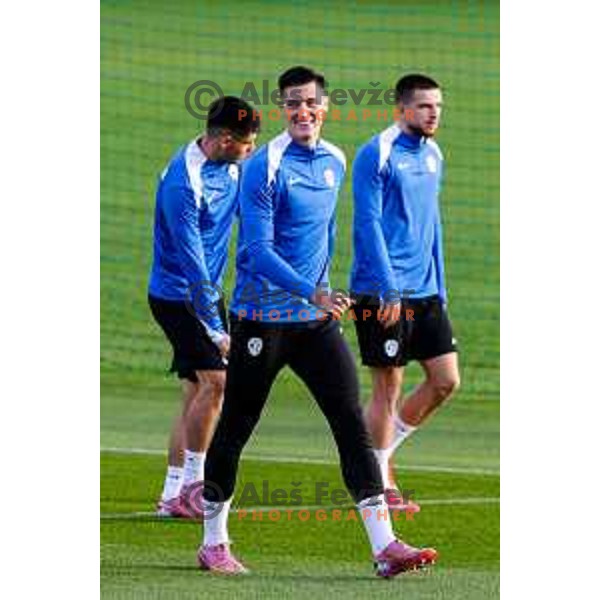 Benjamin Sesko of Slovenia Football team during practice session at NNC Brdo pri Kranju, Slovenia on October 6, 2025