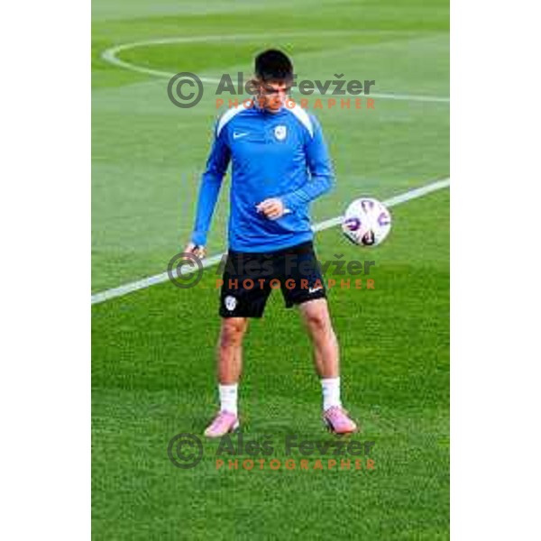 Svit Seslar of Slovenia Football team during practice session at NNC Brdo pri Kranju, Slovenia on October 6, 2025