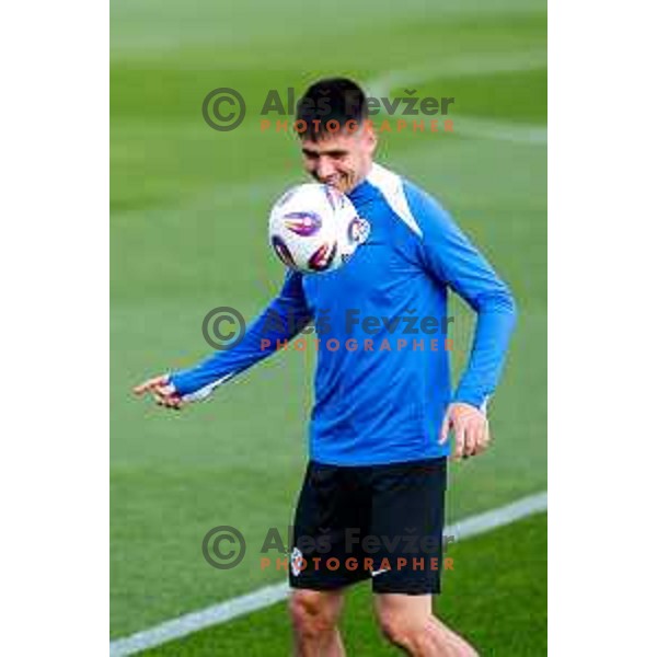 Svit Seslar of Slovenia Football team during practice session at NNC Brdo pri Kranju, Slovenia on October 6, 2025