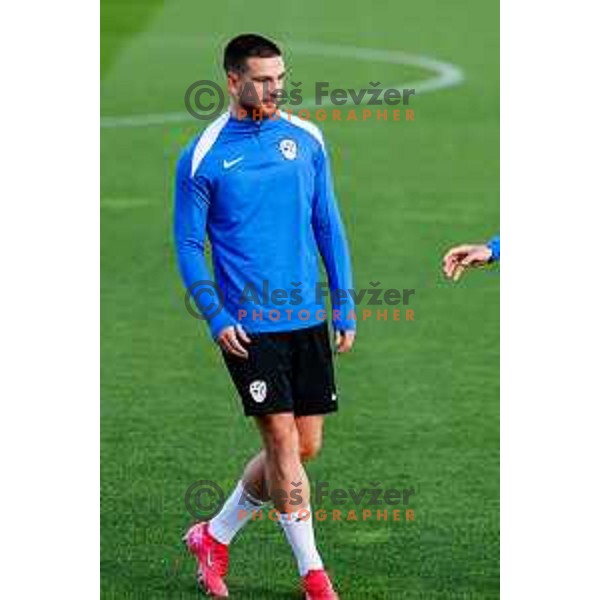 Zan Vipotnik of Slovenia Football team during practice session at NNC Brdo pri Kranju, Slovenia on October 6, 2025