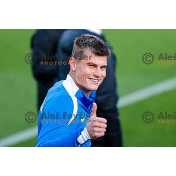 Jaka Bijol of Slovenia Football team during practice session at NNC Brdo pri Kranju, Slovenia on October 6, 2025