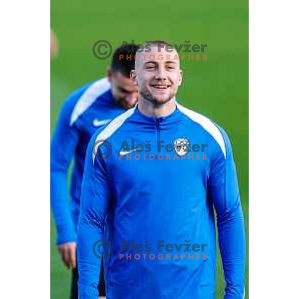 Blaz Kramer of Slovenia Football team during practice session at NNC Brdo pri Kranju, Slovenia on October 6, 2025
